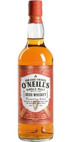 O'Neills Irish Whiskey, Single Malt Rum Cask Finish 40%
