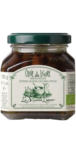 La Mecina Ligure, Italienske oliven i olivenolie uden sten 180g