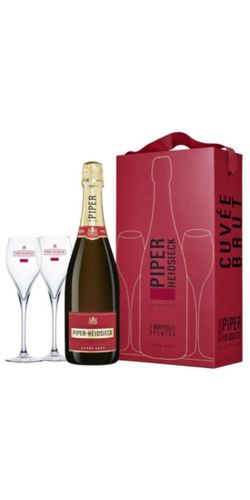 Piper Heidsieck, Champagne Brut Giftbox inkl. 2 glas