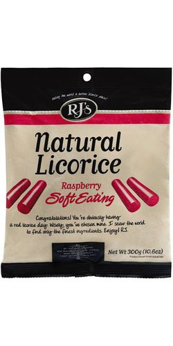 RJ's Natural Raspberry Licorice -Blød Hindbær Lakrids